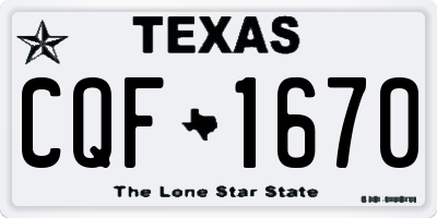 TX license plate CQF1670