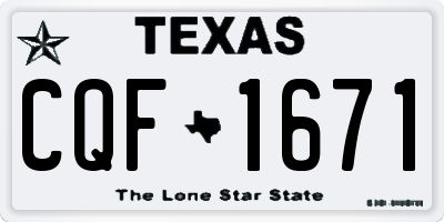 TX license plate CQF1671