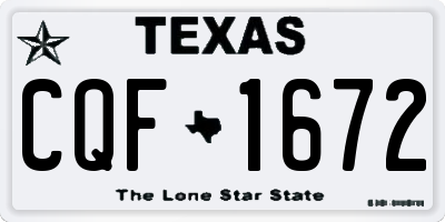 TX license plate CQF1672
