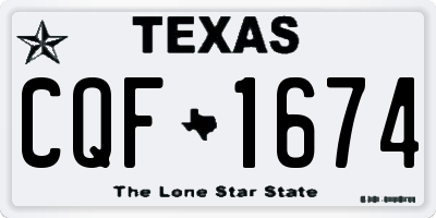 TX license plate CQF1674