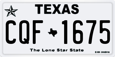 TX license plate CQF1675