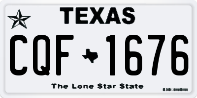 TX license plate CQF1676