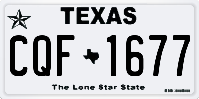 TX license plate CQF1677