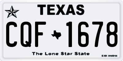 TX license plate CQF1678