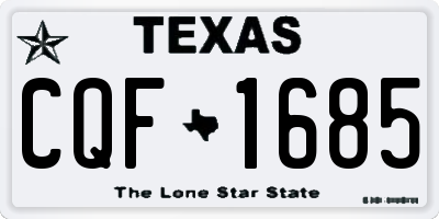 TX license plate CQF1685