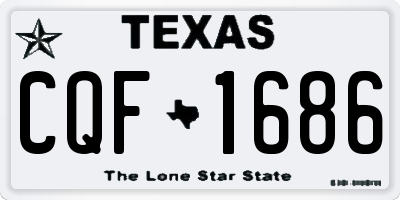 TX license plate CQF1686