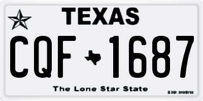 TX license plate CQF1687