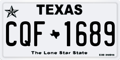 TX license plate CQF1689