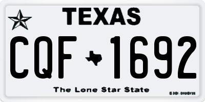 TX license plate CQF1692