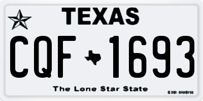 TX license plate CQF1693