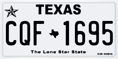 TX license plate CQF1695
