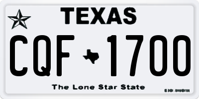 TX license plate CQF1700