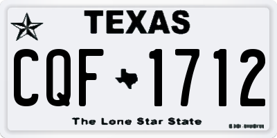TX license plate CQF1712