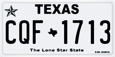 TX license plate CQF1713