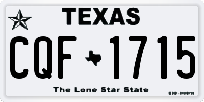 TX license plate CQF1715