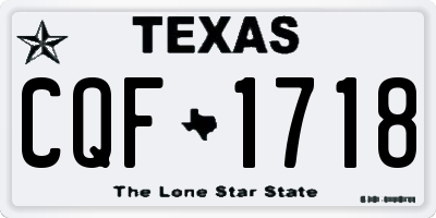TX license plate CQF1718