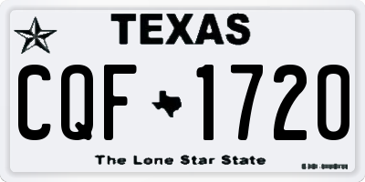 TX license plate CQF1720