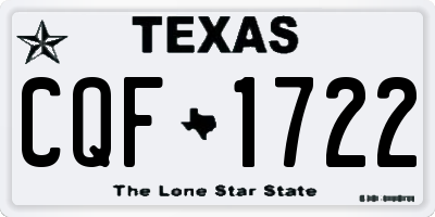 TX license plate CQF1722
