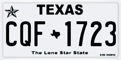TX license plate CQF1723