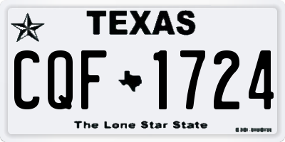 TX license plate CQF1724
