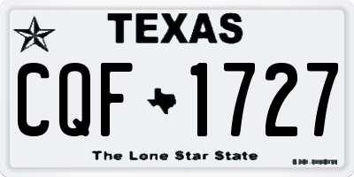 TX license plate CQF1727