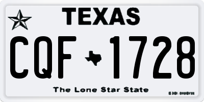 TX license plate CQF1728