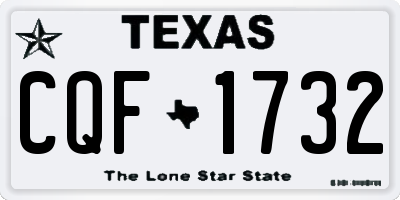 TX license plate CQF1732