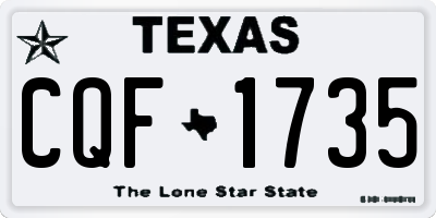TX license plate CQF1735