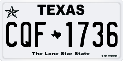 TX license plate CQF1736