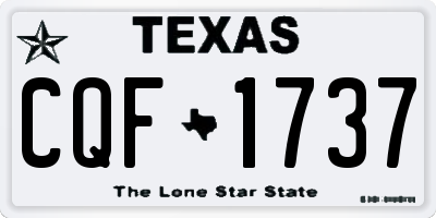 TX license plate CQF1737
