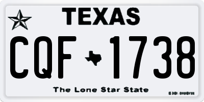 TX license plate CQF1738