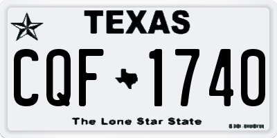 TX license plate CQF1740
