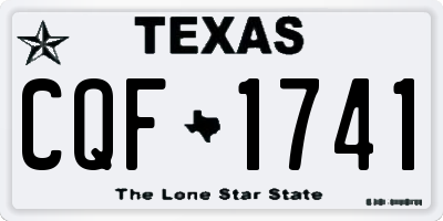 TX license plate CQF1741