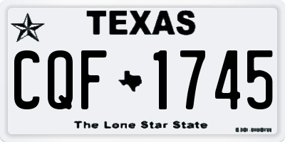 TX license plate CQF1745