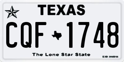 TX license plate CQF1748