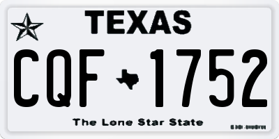 TX license plate CQF1752