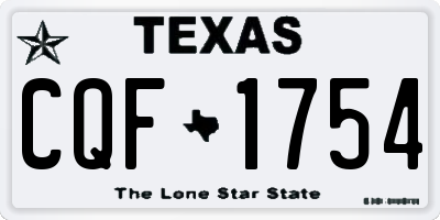 TX license plate CQF1754