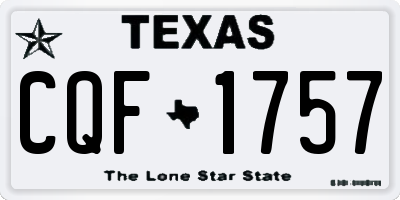 TX license plate CQF1757