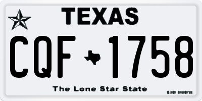 TX license plate CQF1758