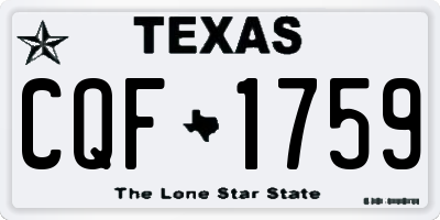 TX license plate CQF1759