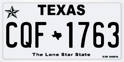 TX license plate CQF1763