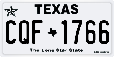 TX license plate CQF1766