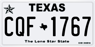 TX license plate CQF1767