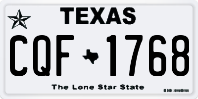 TX license plate CQF1768