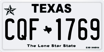 TX license plate CQF1769