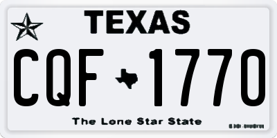 TX license plate CQF1770