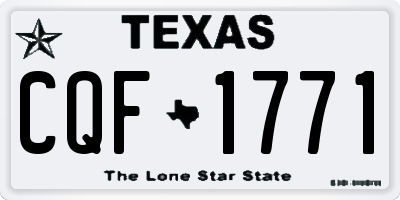TX license plate CQF1771
