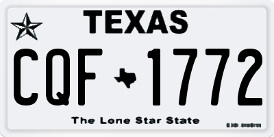 TX license plate CQF1772
