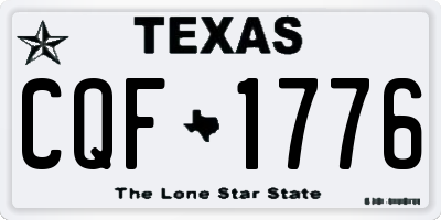 TX license plate CQF1776