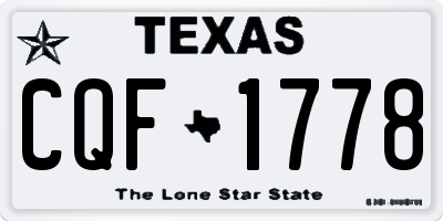 TX license plate CQF1778